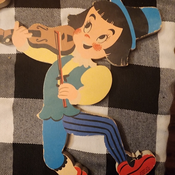 VINTAGE MOTHER GOOSE PIN-UPS #239 OLD KING COLE FIDDLERS THREE Dolly Toy Company - Picture 6 of 9